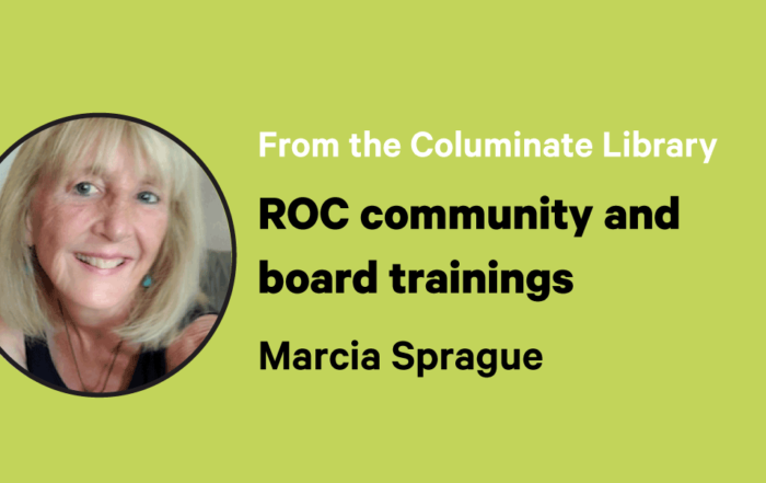 Marcia Sprague, ROC consultant