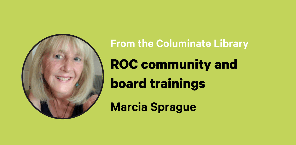 Marcia Sprague, ROC consultant