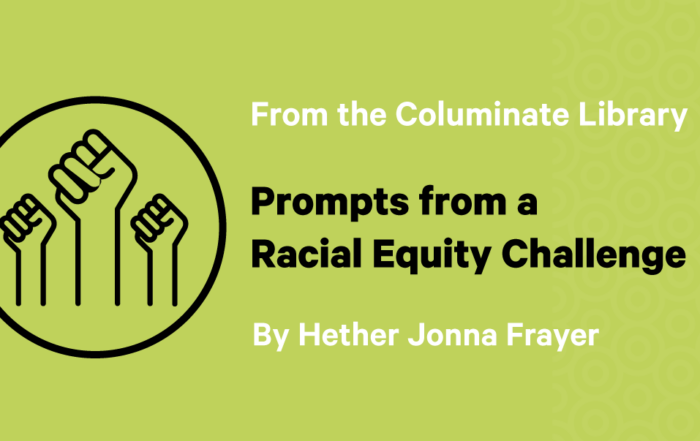 Prompts from a Racial Equity Challenge by Hether Jonna Frayer