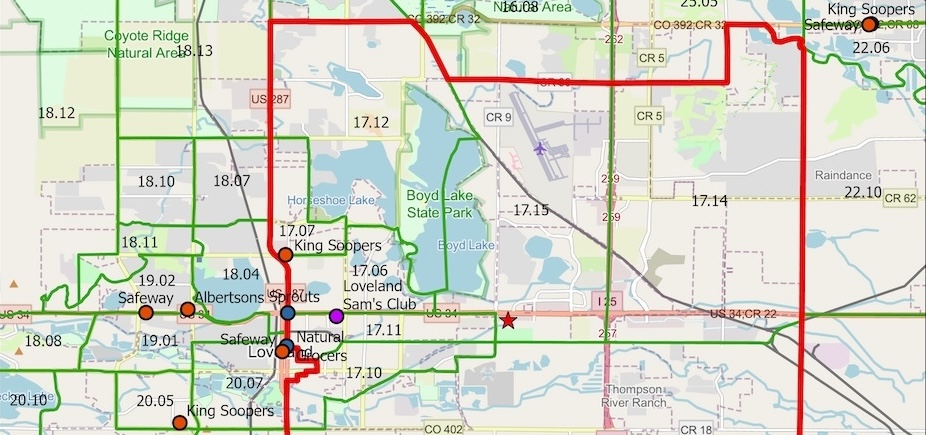 Market studies area map